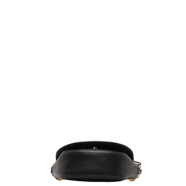 ステラマッカートニー パンチングロゴ ミニショルダーバッグ ポーチ ブラック ポリエステル キャンバス レディース Stella McCartney 【中古】