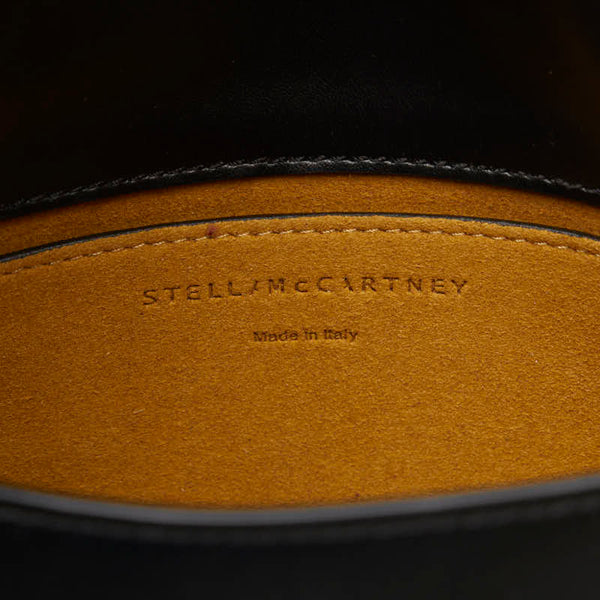 ステラマッカートニー パンチングロゴ ミニショルダーバッグ ポーチ ブラック ポリエステル キャンバス レディース Stella McCartney 【中古】
