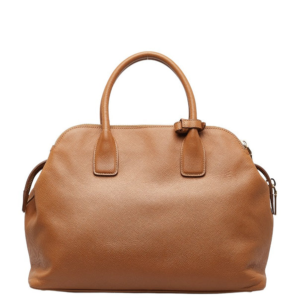 プラダ ハンドバッグ ブラウン レザー レディース PRADA 【中古】