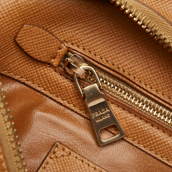 プラダ ハンドバッグ ブラウン レザー レディース PRADA 【中古】