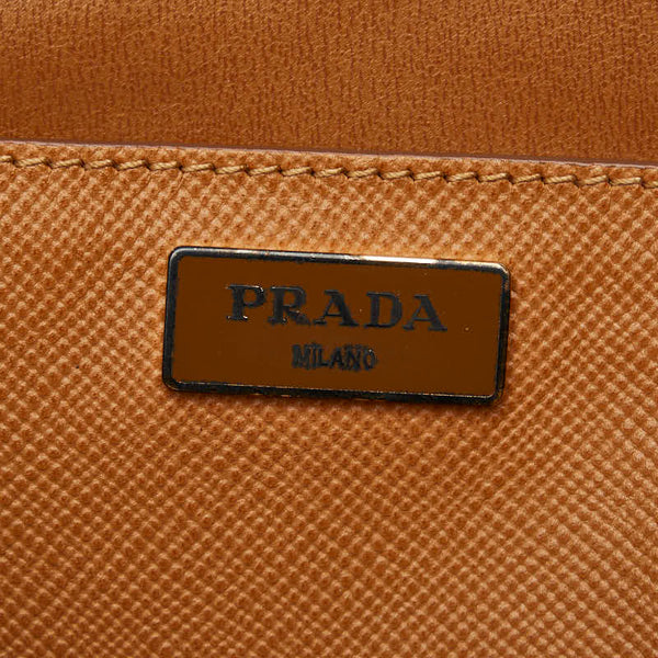 プラダ ハンドバッグ ブラウン レザー レディース PRADA 【中古】