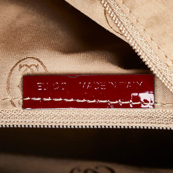 カルティエ マストライン マルチェロ ドゥ ハンドバッグ ワインレッド エナメル レディース CARTIER 【中古】