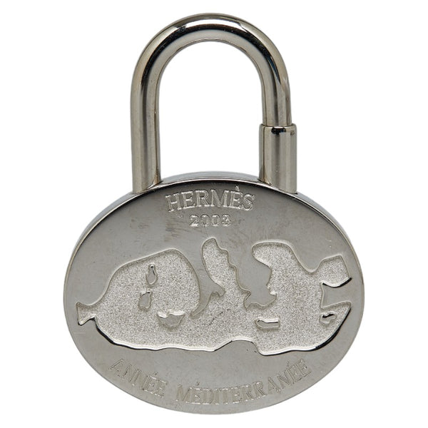 エルメス 2003 地中海 カデナ 南京錠 シルバー メタル レディース HERMES 【中古】