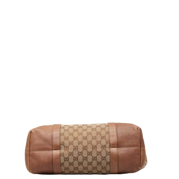 グッチ ミスGG ハンドバッグ トートバッグ  353122 ベージュ ブラウン キャンバス レザー レディース GUCCI 【中古】