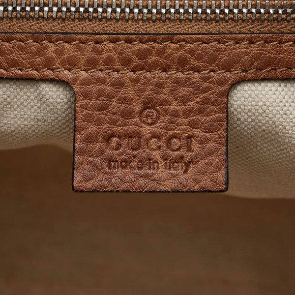 グッチ ミスGG ハンドバッグ トートバッグ  353122 ベージュ ブラウン キャンバス レザー レディース GUCCI 【中古】