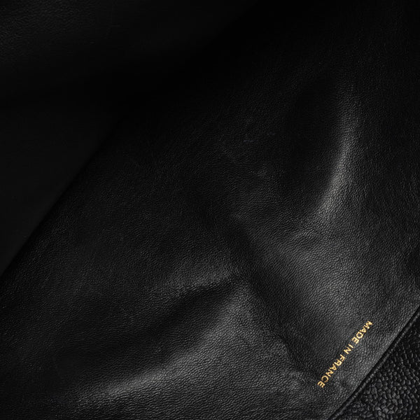 シャネル ココマーク ハンドバッグ トートバッグ 不鮮明 ブラック レザー レディース CHANEL 【中古】