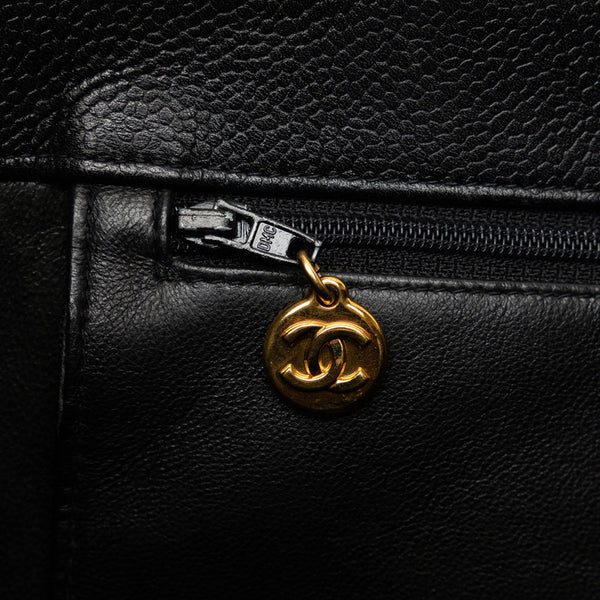 シャネル ココマーク ハンドバッグ トートバッグ 不鮮明 ブラック レザー レディース CHANEL 【中古】