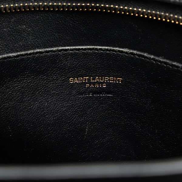 サンローラン モノグラム ベイビーカバス ハンドバッグ ショルダーバッグ 2WAY 472466 ブラック レザー レディース SAINT LAURENT 【中古】