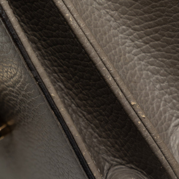 グッチ インターロッキングG チェーン ショルダーバッグ 510304 グレー レザー レディース GUCCI 【中古】