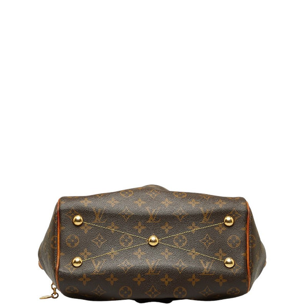 ルイ ヴィトン モノグラム ティヴォリPM ハンドバッグ M40143 ブラウン PVC レザー レディース LOUIS VUITTON 【中古】