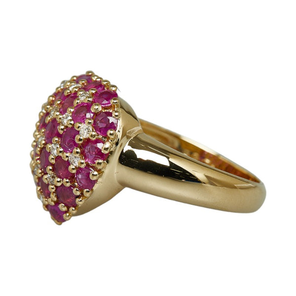 K18YG イエローゴールド ルビー2.73ct ダイヤ0.20ct リング 指輪 レディース 12号 【中古】