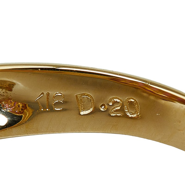 K18YG イエローゴールド ルビー2.73ct ダイヤ0.20ct リング 指輪 レディース 12号 【中古】