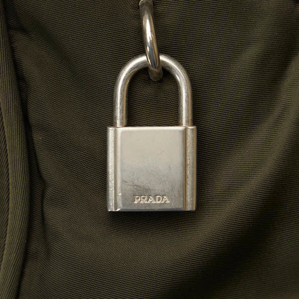 プラダ ハンドバッグ カーキ ナイロン レディース PRADA 【中古】