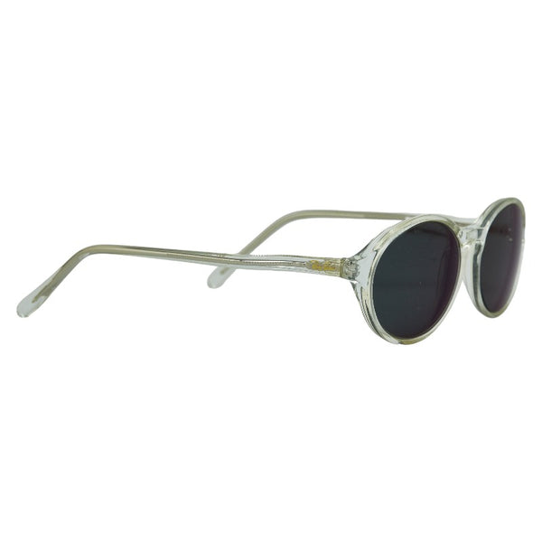 レイバン オーバル サングラス W1947 クリア ブラック プラスチック メンズ Ray-Ban 【中古】