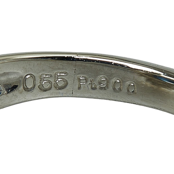 Pt900 プラチナ サファイア3.01ct ダイヤ0.55ct リング 指輪 レディース 12号 【中古】