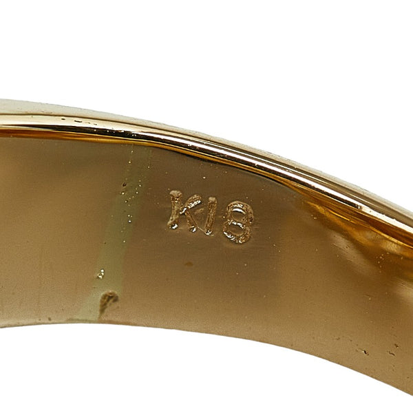K18YG イエローゴールド 白蝶真珠11.8mm ダイヤ1.27ct リング 指輪 レディース 11.5号 【中古】