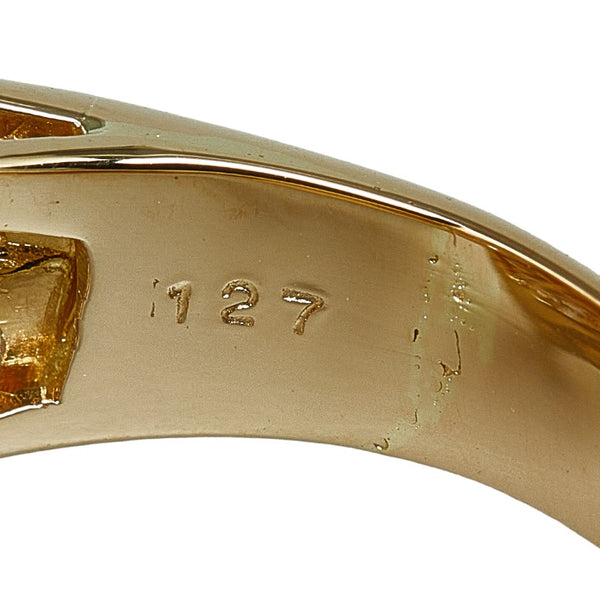 K18YG イエローゴールド 白蝶真珠11.8mm ダイヤ1.27ct リング 指輪 レディース 11.5号 【中古】