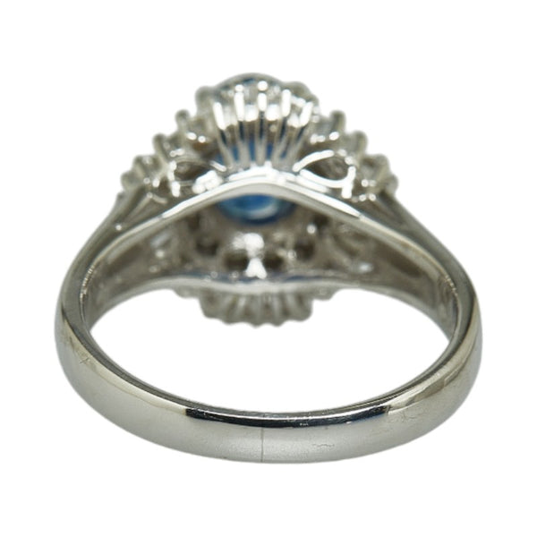 Pt900 プラチナ サファイア1.223ct ダイヤ0.54ct リング 指輪 レディース 10号 【中古】