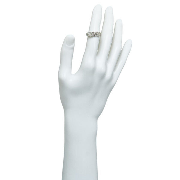 タサキ K18WG ホワイトゴールド ダイヤ0.11ct リング 指輪 レディース TASAKI 12号 【中古】