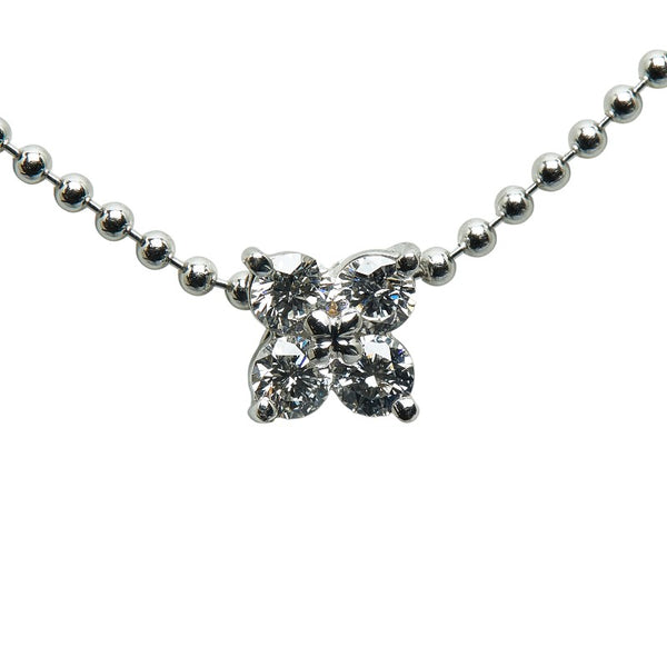 タサキ K18WG ホワイトゴールド ダイヤ0.24ct ネックレス レディース TASAKI 【中古】