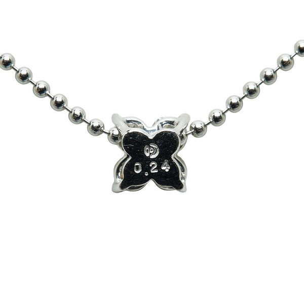 タサキ K18WG ホワイトゴールド ダイヤ0.24ct ネックレス レディース TASAKI 【中古】