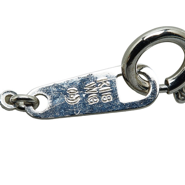 タサキ K18WG ホワイトゴールド ダイヤ0.24ct ネックレス レディース TASAKI 【中古】