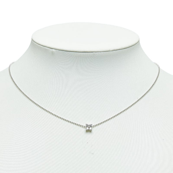 タサキ K18WG ホワイトゴールド ダイヤ0.24ct ネックレス レディース TASAKI 【中古】