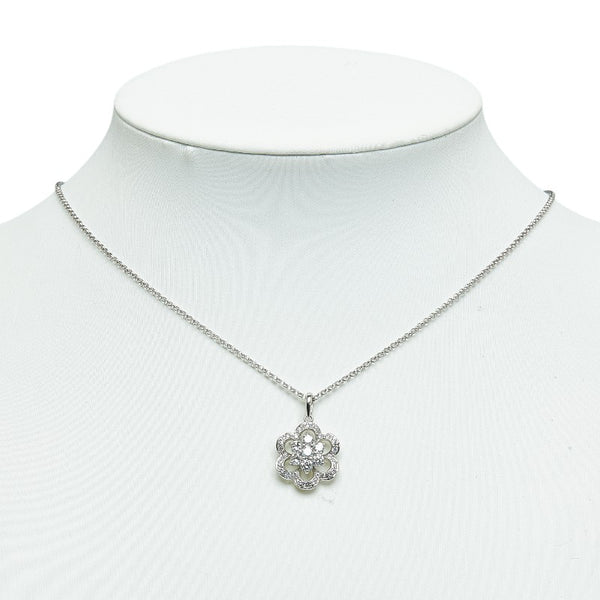 Pt900 プラチナ Pt850 プラチナ ダイヤ1.02ct ペンダントネックレス レディース 【中古】