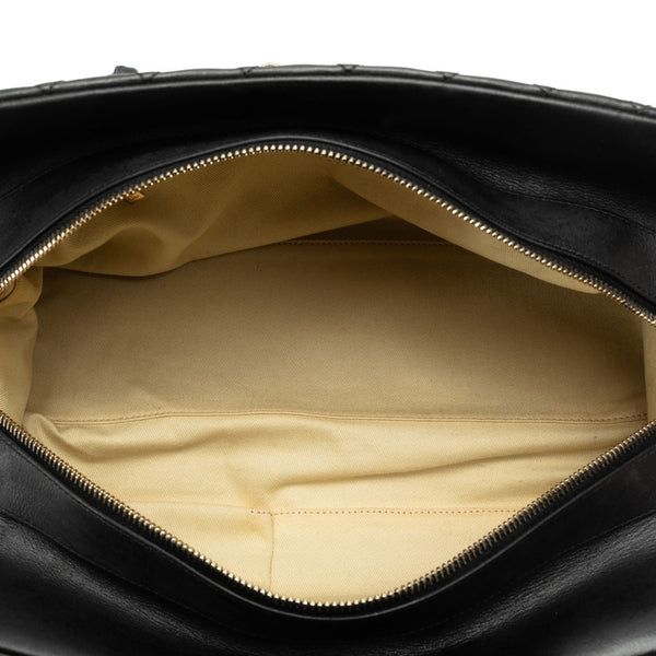 シャネル ココマーク マトラッセ チェーン ショルダーバッグ ブラック ゴールド ラムスキン レディース CHANEL 【中古】