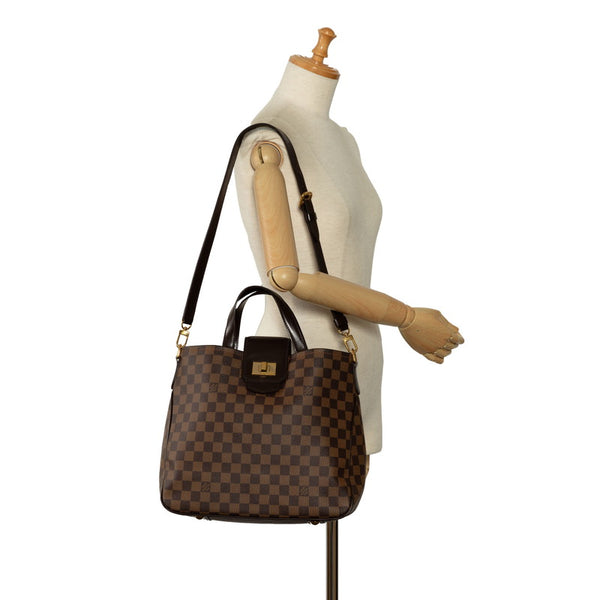 ルイ ヴィトン ダミエ カバ ローズベリー ハンドバッグ ショルダーバッグ  2WAY N41177 ブラウン PVC レザー レディース LOUIS VUITTON 【中古】