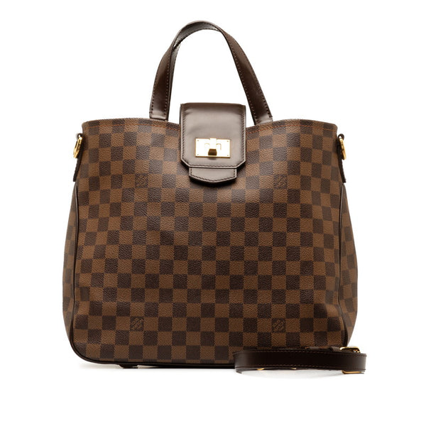 ルイ ヴィトン ダミエ カバ ローズベリー ハンドバッグ ショルダーバッグ  2WAY N41177 ブラウン PVC レザー レディース LOUIS VUITTON 【中古】