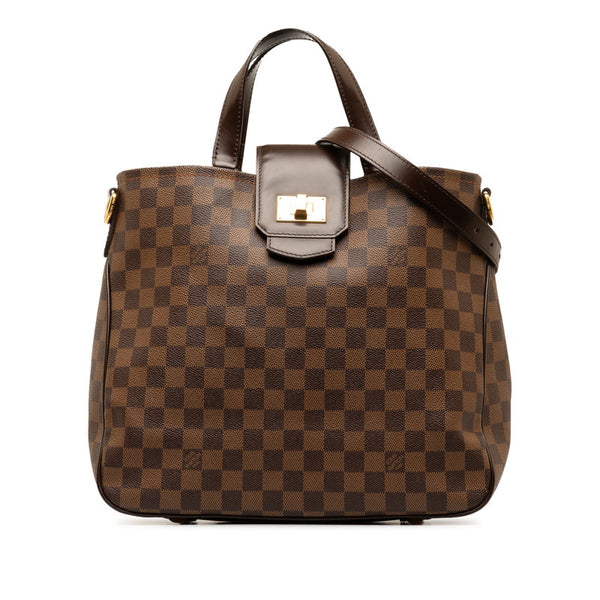 ルイ ヴィトン ダミエ カバ ローズベリー ハンドバッグ ショルダーバッグ  2WAY N41177 ブラウン PVC レザー レディース LOUIS VUITTON 【中古】