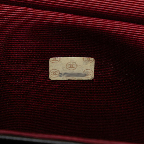 シャネル ココマーク ハーフムーン チェーン ショルダーバッグ ブラック ラムスキン レディース CHANEL 【中古】