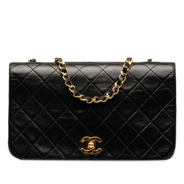 シャネル マトラッセ23 ココマーク シングルフラップ チェーン ショルダーバッグ ブラック ラムスキン レディース CHANEL 【中古】