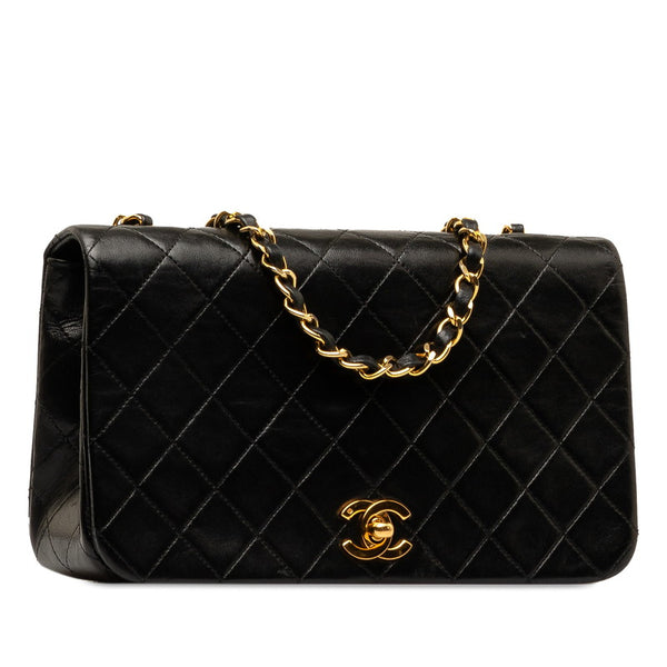シャネル マトラッセ23 ココマーク シングルフラップ チェーン ショルダーバッグ ブラック ラムスキン レディース CHANEL 【中古】