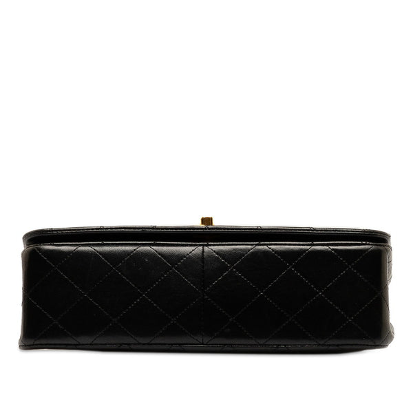 シャネル マトラッセ23 ココマーク シングルフラップ チェーン ショルダーバッグ ブラック ラムスキン レディース CHANEL 【中古】