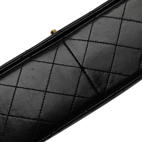シャネル マトラッセ23 ココマーク シングルフラップ チェーン ショルダーバッグ ブラック ラムスキン レディース CHANEL 【中古】