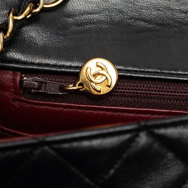 シャネル マトラッセ23 ココマーク シングルフラップ チェーン ショルダーバッグ ブラック ラムスキン レディース CHANEL 【中古】