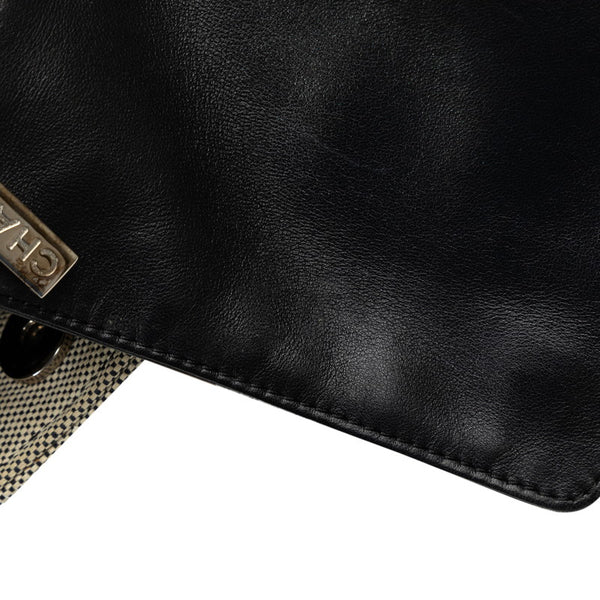 シャネル NO.5 チョコバー カメリア チェーン ハンドバッグ A31573 イエロー グレー キャンバス エナメル レディース CHANEL 【中古】