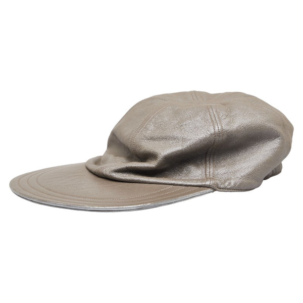 ルイ ヴィトン キャップ 帽子 サイズ：L グレー レザー メンズ LOUIS VUITTON 【中古】