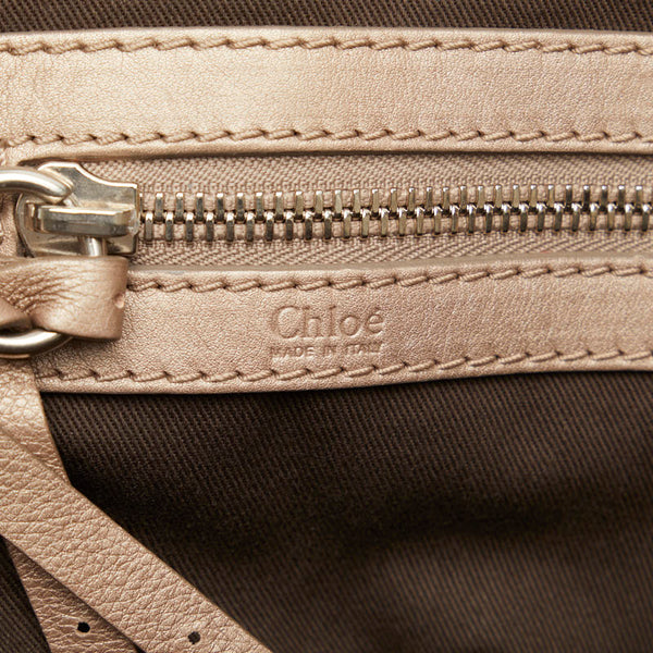 クロエ ハンドバッグ トートバッグ ブラウン エナメル レディース Chloe 【中古】