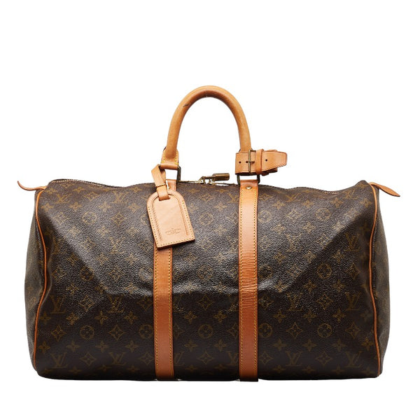 ルイ ヴィトン モノグラム キ－ポル 45 ボストンバッグ トラベルバッグ M41428 ブラウン PVC レザー レディース LOUIS VUITTON 【中古】