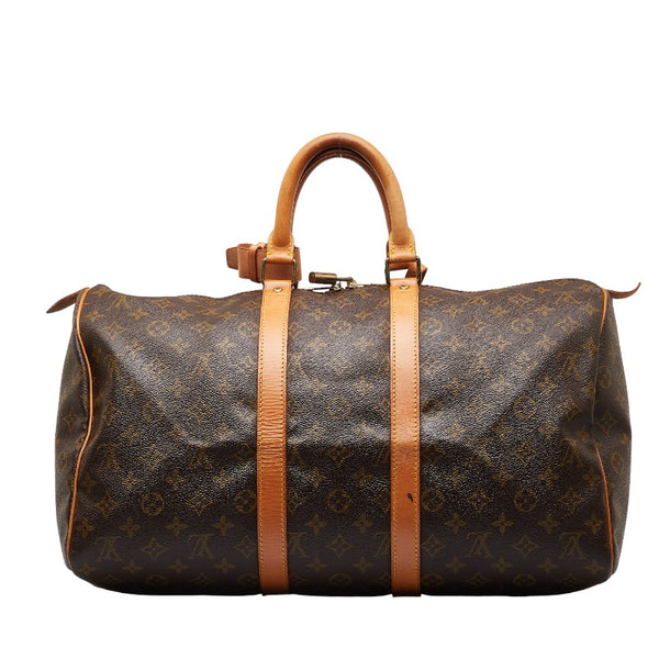 ルイ ヴィトン モノグラム キ－ポル 45 ボストンバッグ トラベルバッグ M41428 ブラウン PVC レザー レディース LOUIS VUITTON 【中古】