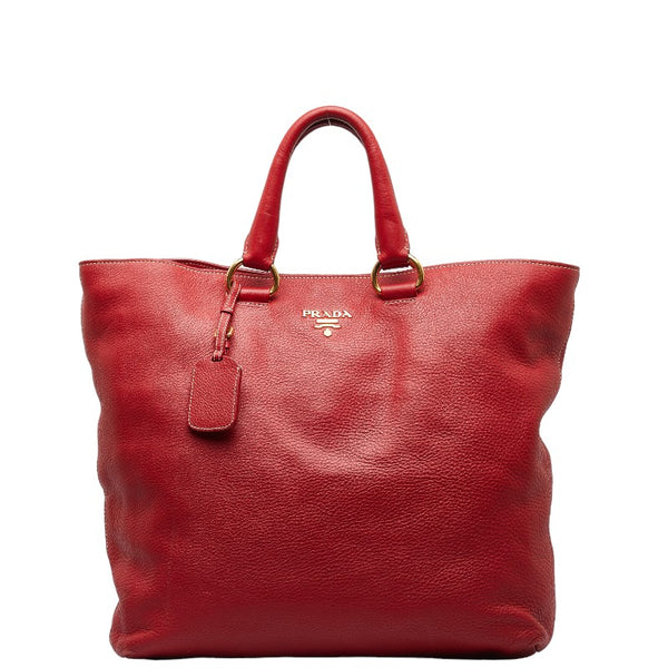 プラダ ハンドバッグ ショルダーバッグ 2WAY レッド レザー レディース PRADA 【中古】