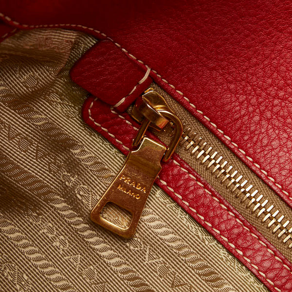 プラダ ハンドバッグ ショルダーバッグ 2WAY レッド レザー レディース PRADA 【中古】