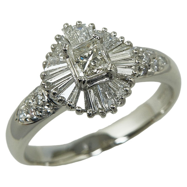 Pt900 プラチナ ダイヤ0.70ct リング 指輪 レディース 14号 【中古】