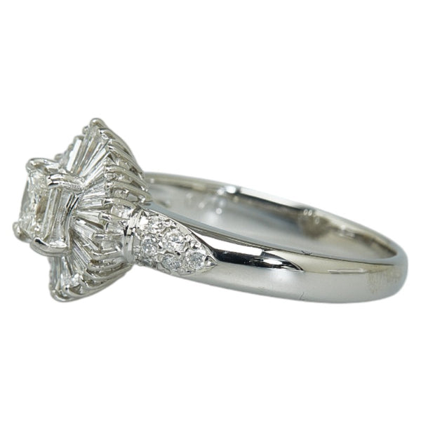 Pt900 プラチナ ダイヤ0.70ct リング 指輪 レディース 14号 【中古】