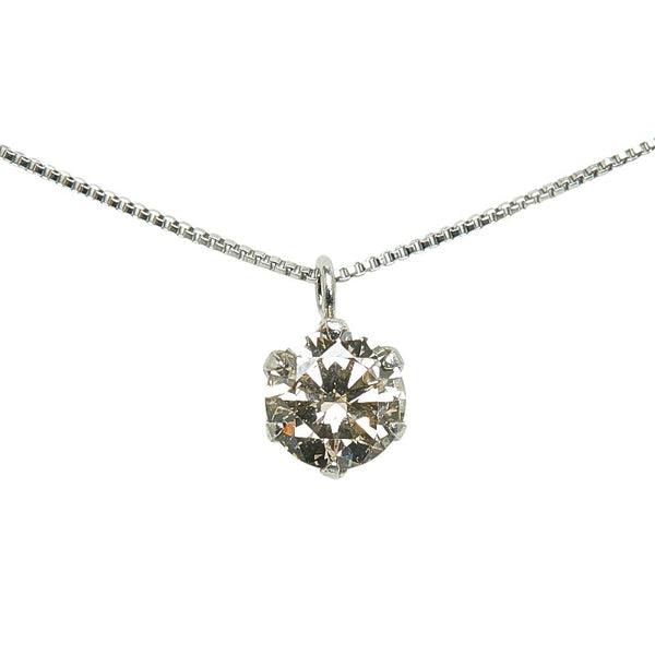 Pt900 プラチナ Pt850 プラチナ ダイヤ0.30ct プチネックレス レディース 【中古】