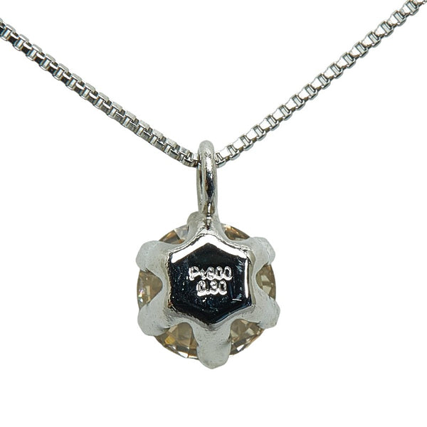 Pt900 プラチナ Pt850 プラチナ ダイヤ0.30ct プチネックレス レディース 【中古】