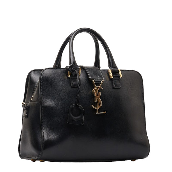 サンローラン ベイビーカバス ハンドバッグ ショルダーバッグ 2WAY 472466 ブラック レザー レディース SAINT LAURENT 【中古】